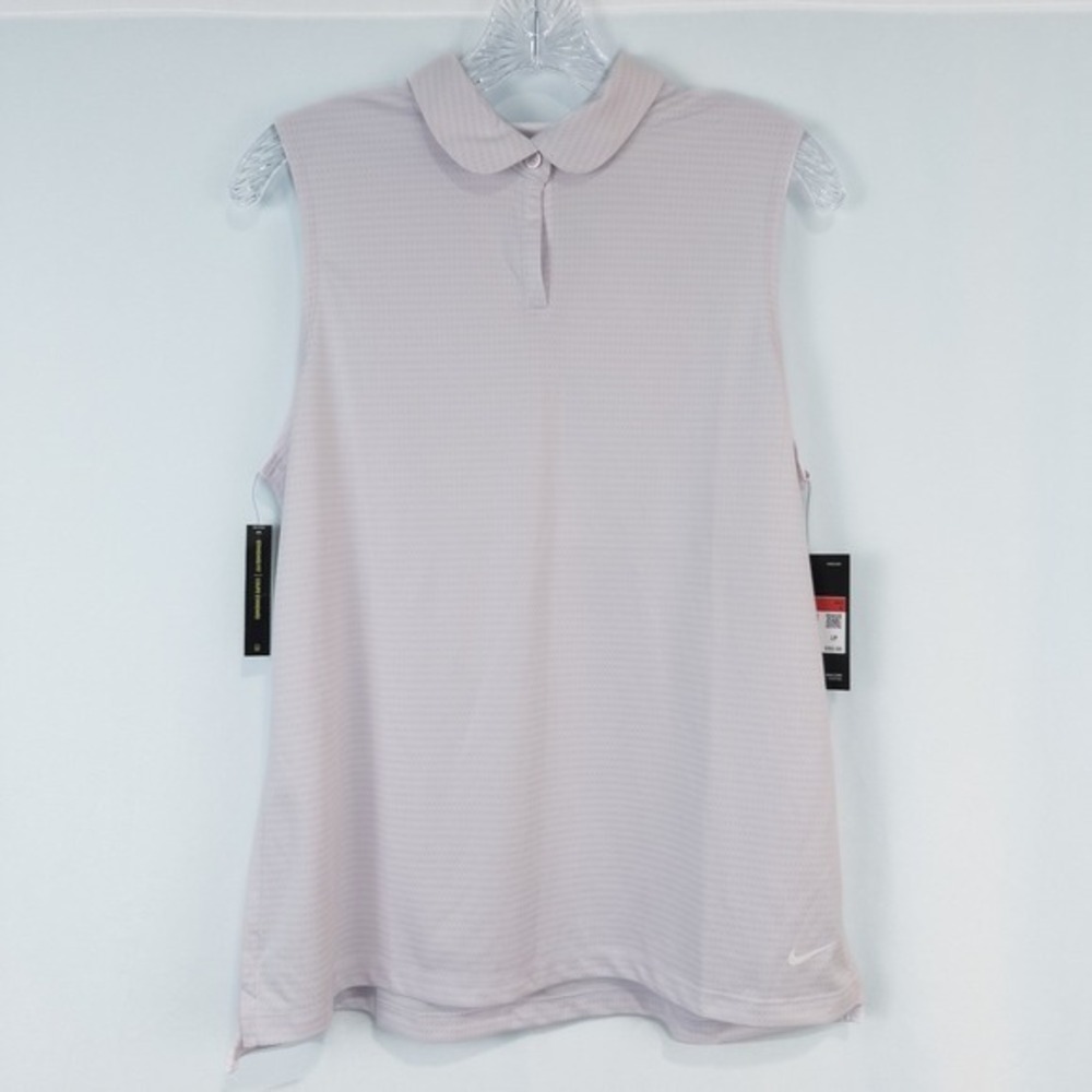 Nike Dry Victory Textured Sleeveless Golf Polo Womens Large Standard‎ Fit Purple